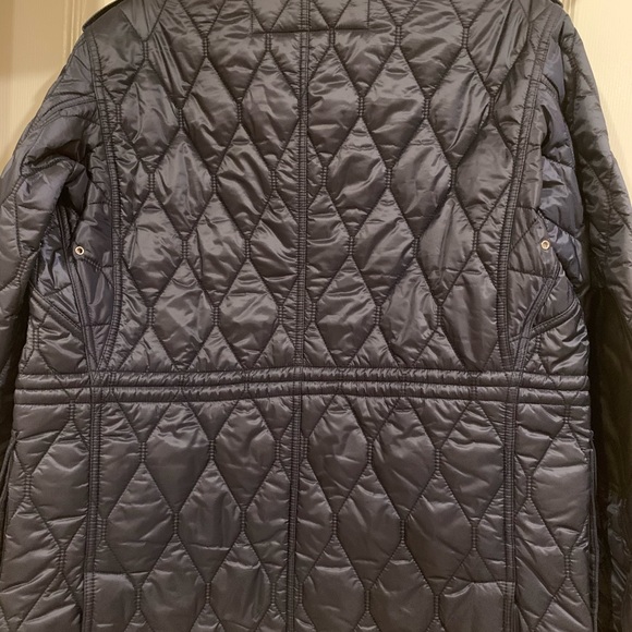 BURBERRY MEN’S GRANSWORTH NAVY BLUE DIAMOND NOVA CHECK COAT - Picture 4 of 15